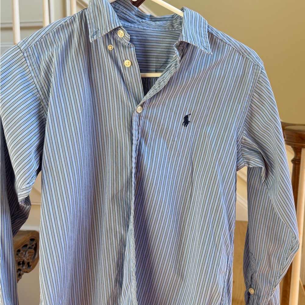 Men's Blue Striped Shirt